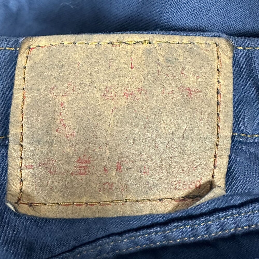Levis 505 Mens Original Fit Jeans 34x32 100% Cotton Mid-Rise Blue - Picture 5 of 7